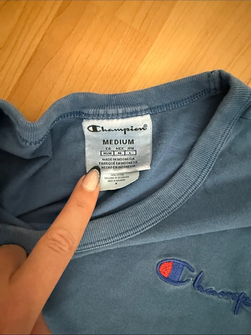 Champion Blue T-Shirt - Picture 2 of 3